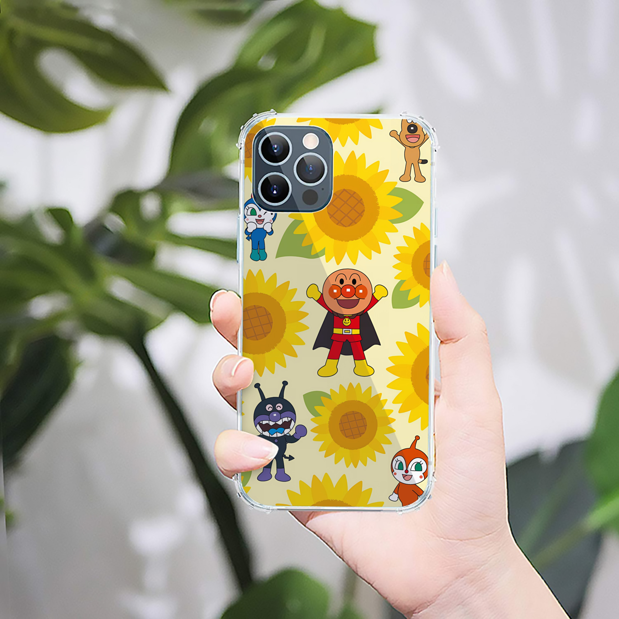 （画像用） アンパンマン Anpanman 【iPhone 12シリーズ対応】透明スマホケース（クリアソフトケース）